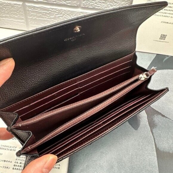 Authentic CHANEL CC Classic Caviar Flap Wallet Chain Shoulder Crossbody Black - Picture 10 of 13